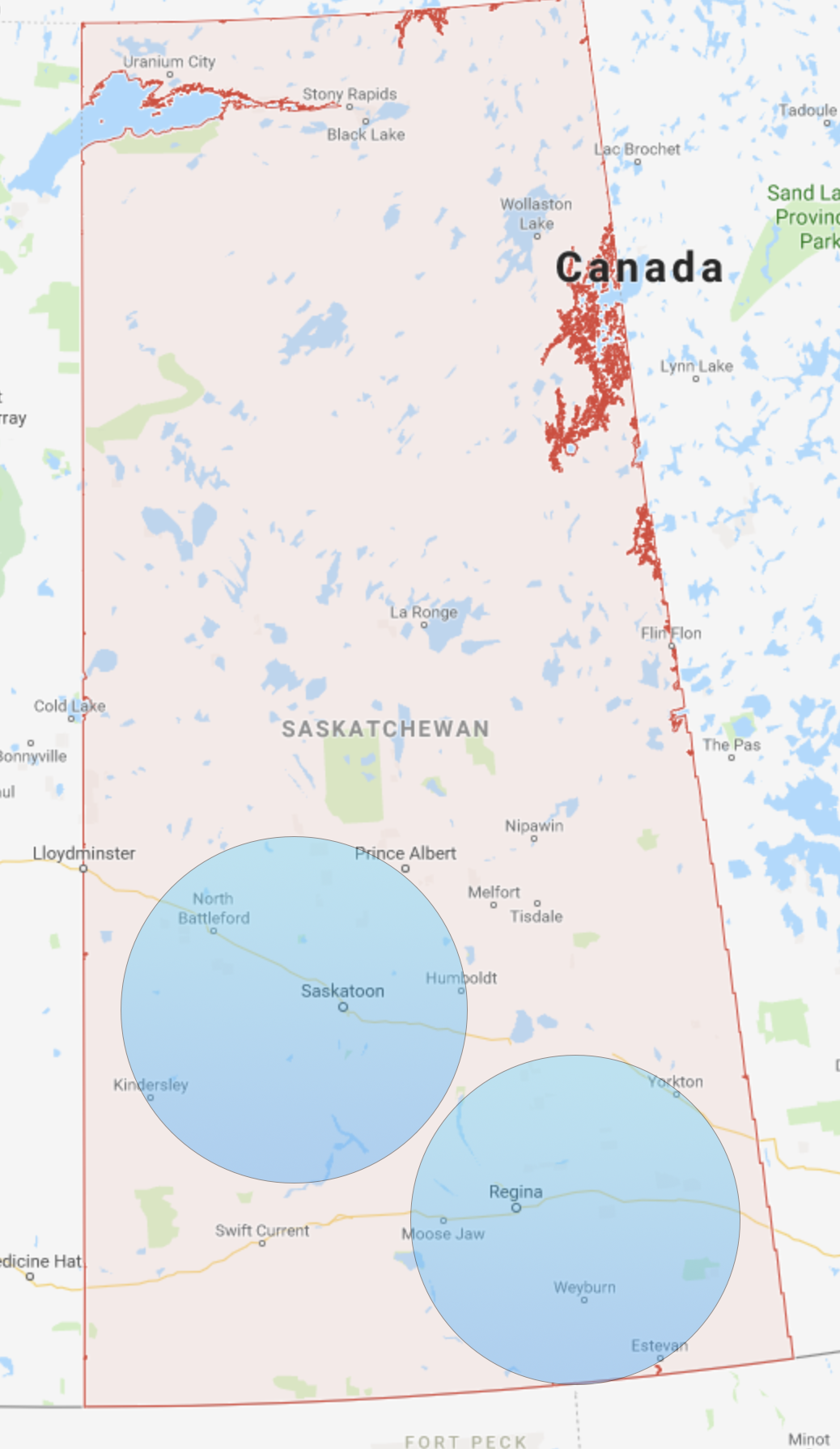 Regina and Yorkton Area